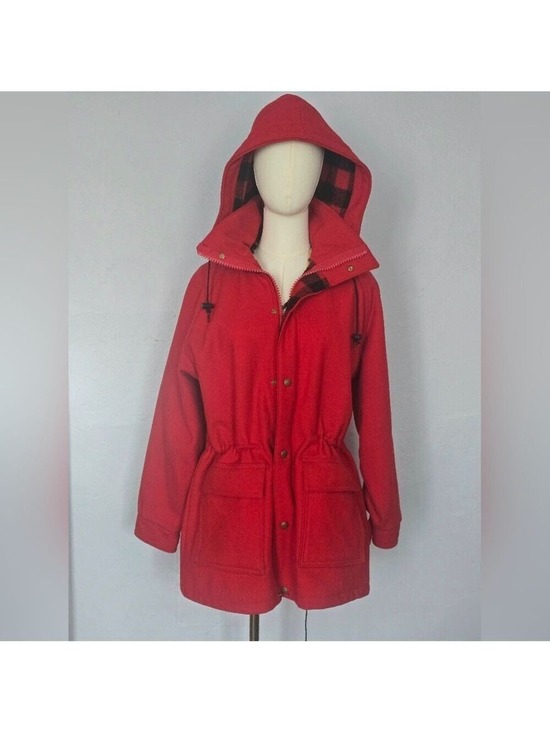 Woolrich Jackets & Blazers - Women's WOOLRICH Vintage 100% Wool Anorak Hooded Coat